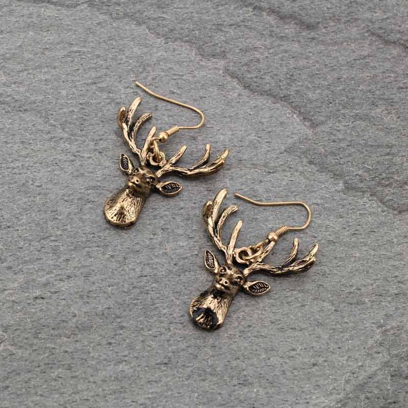 Deer Fish Hook Earrings