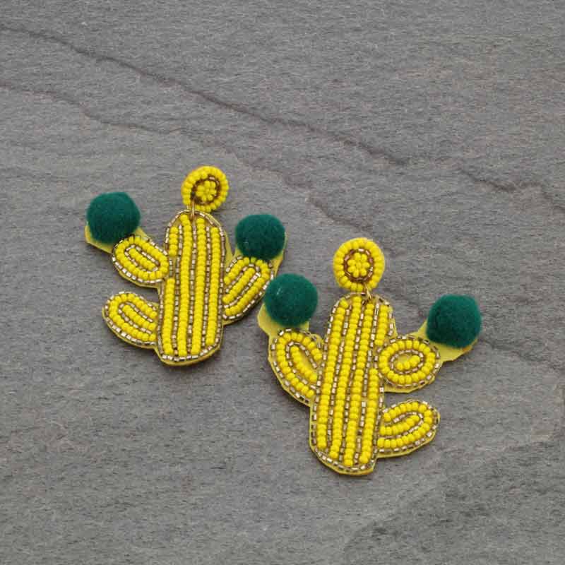Cactus Seed Bead Post Earrings