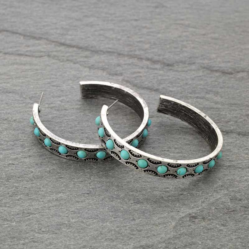 Western TQ Semi Hoop Earrings