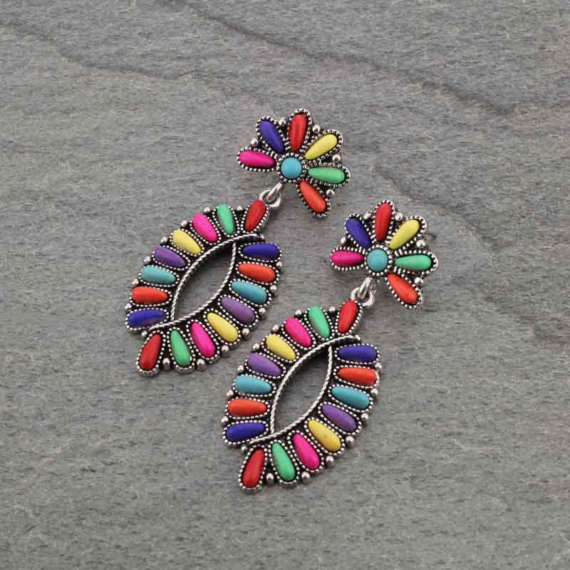Western Style Stone Post Earrings