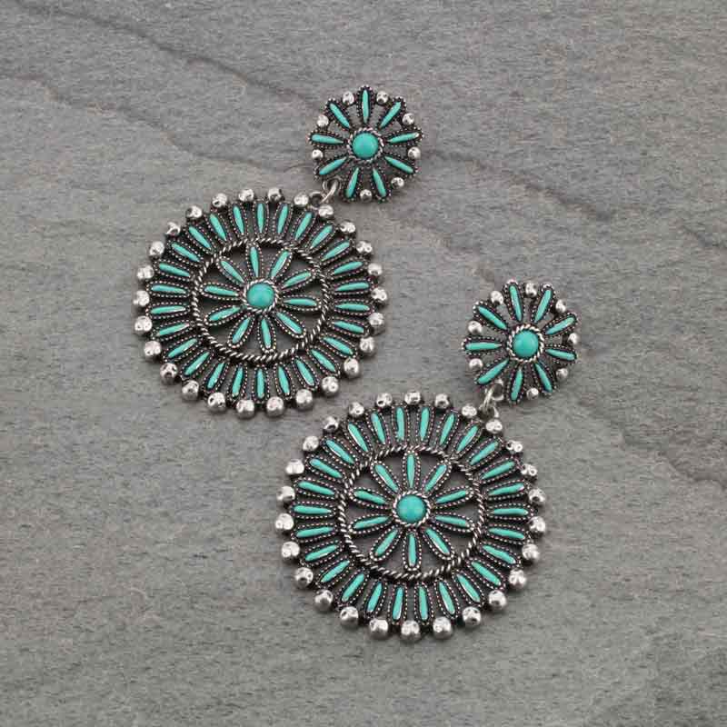 Western Style Stone Post Earrings