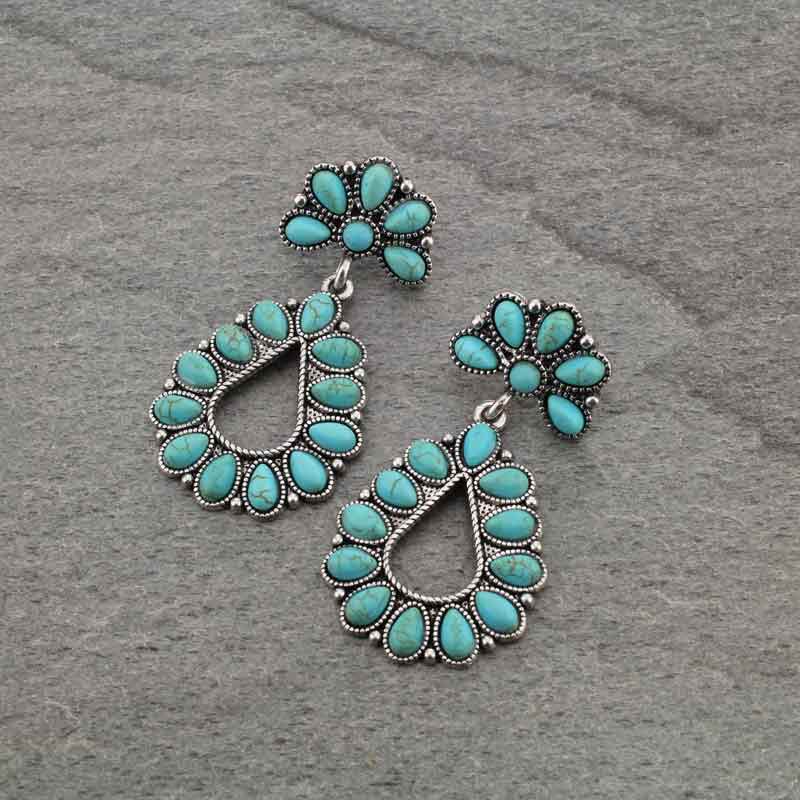 Western Style Stone Post Earrings