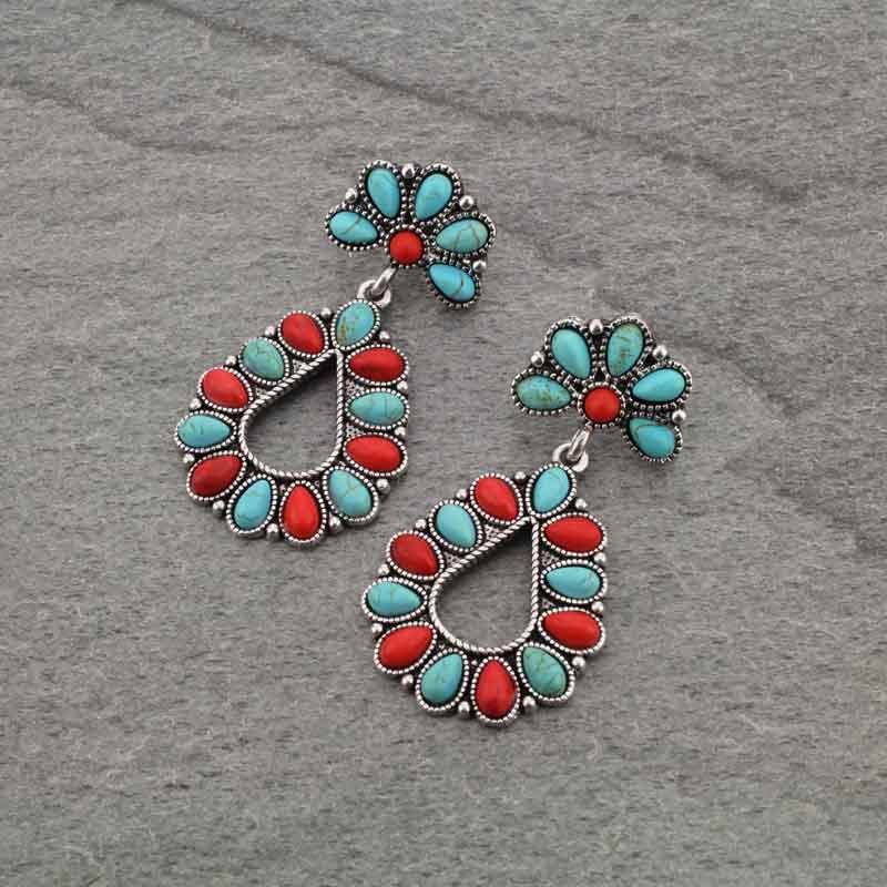 Western Style Stone Post Earrings