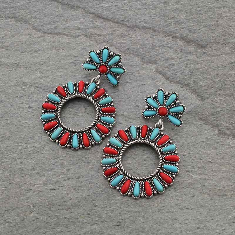 Western Style Stone Post Earrings