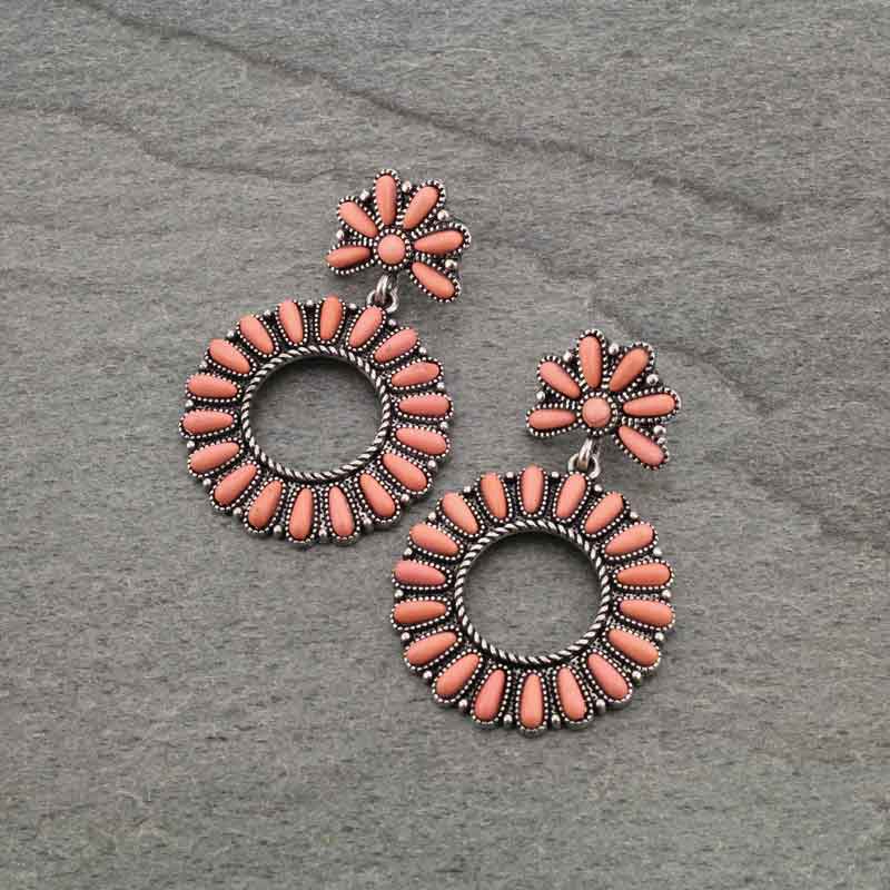 Western Style Stone Post Earrings