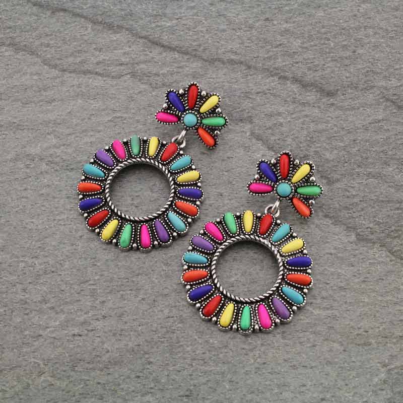 Western Style Stone Post Earrings