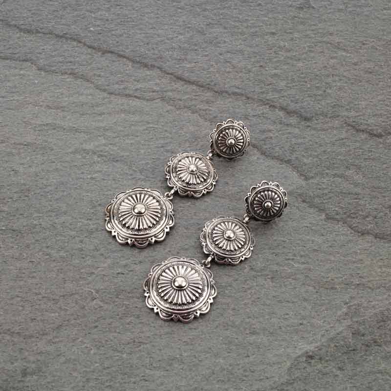 Western Round Style Post Earrings