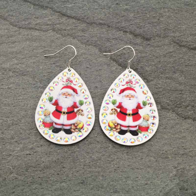 Christmas Style Fish Hook Earrings
