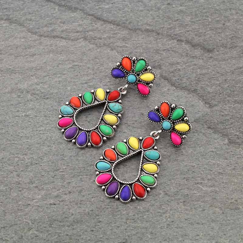 Western Style Stone Post Earrings