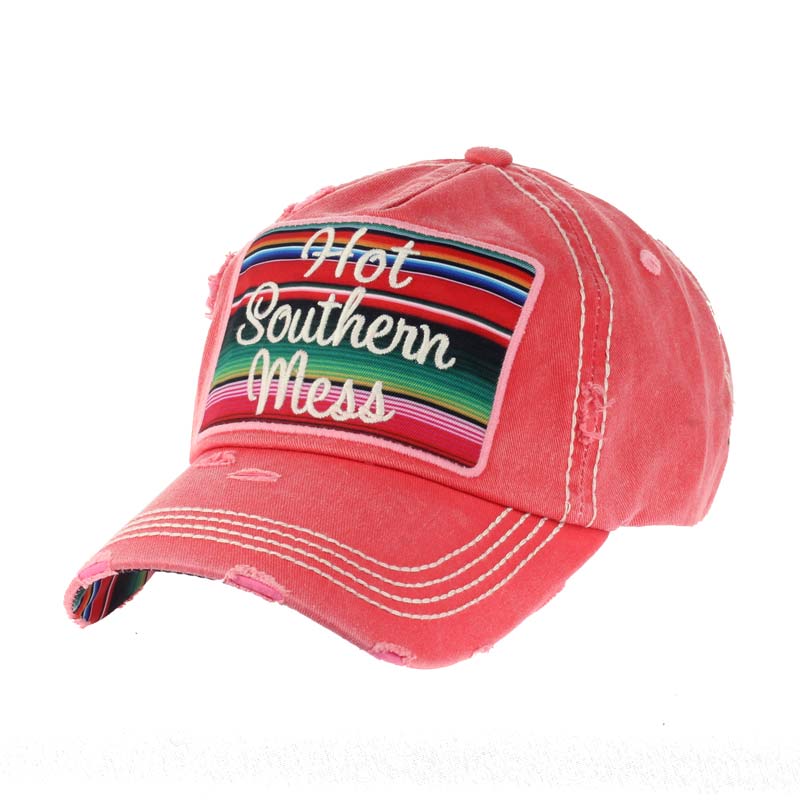 'HOT SOUTHERN MESS" Washed Cotton Vintage Ball Cap