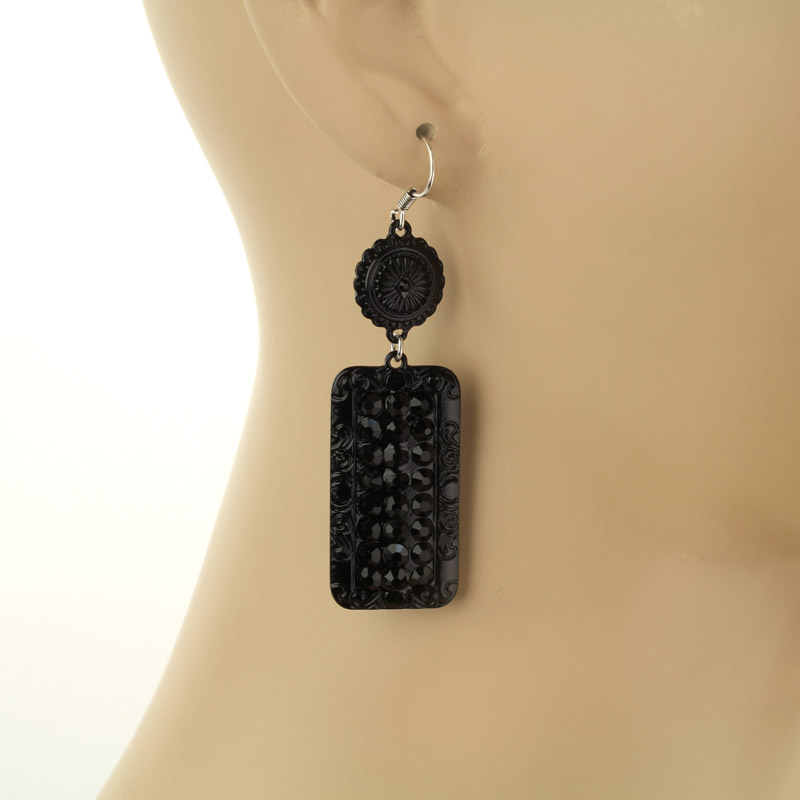 Western Stone Fish Hook Earrings - Image 2