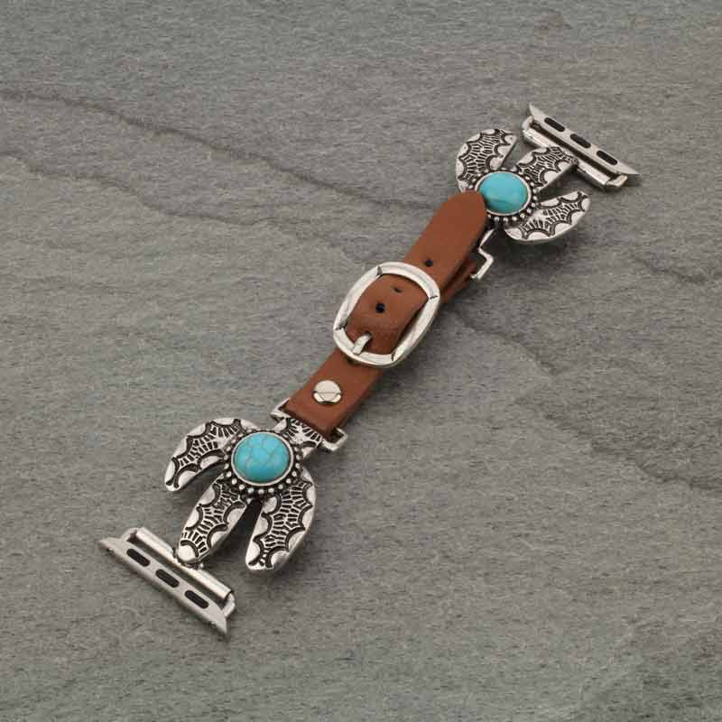 Western Cactus Apple Watch Leather Band