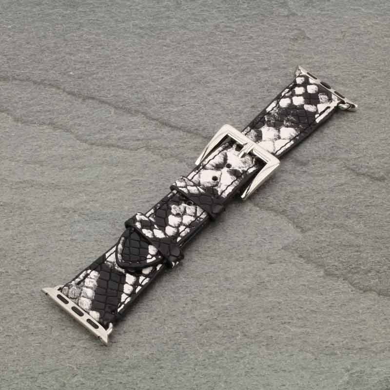 Large Snake Skin Apple Watch Leatherette Band