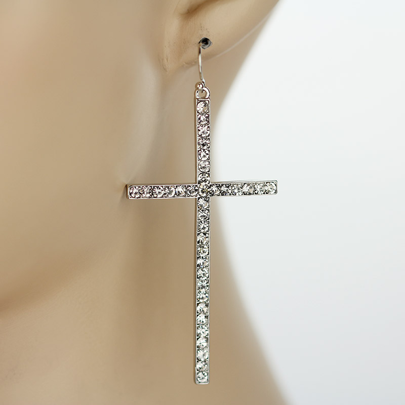 Cross Dangle Earrings - Image 2