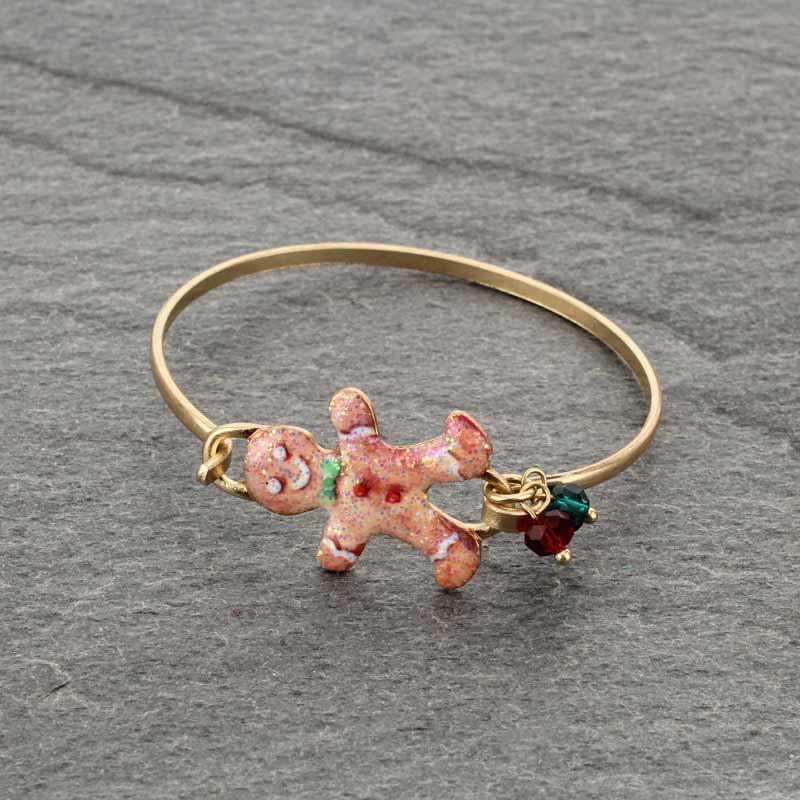 Christmas Gingerbread Man Wire Bracelet