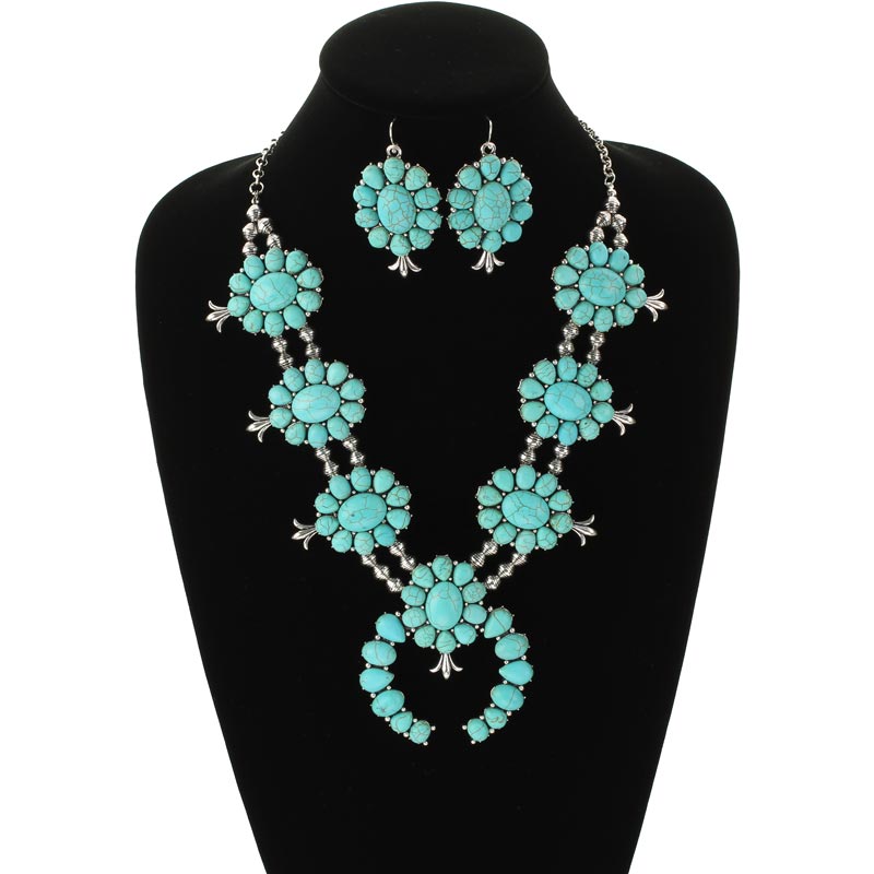Statement Squash Blossom Necklace Set - Image 2
