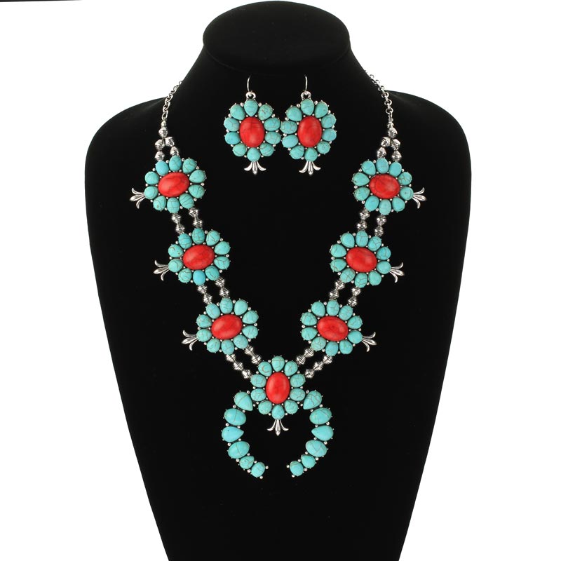 Statement Squash Blossom Necklace Set - Image 2