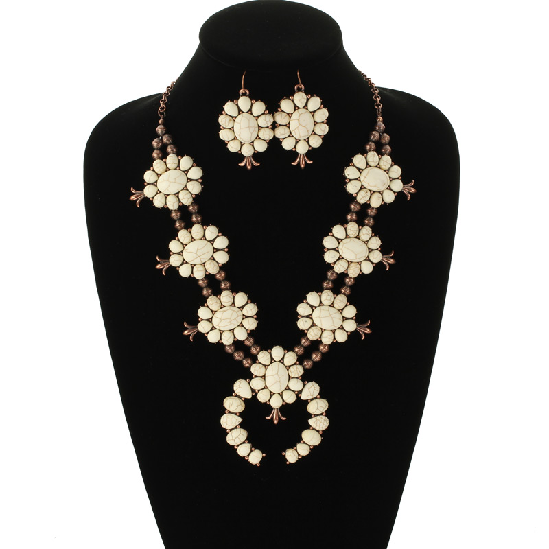 Statement Squash Blossom Necklace Set - Image 2