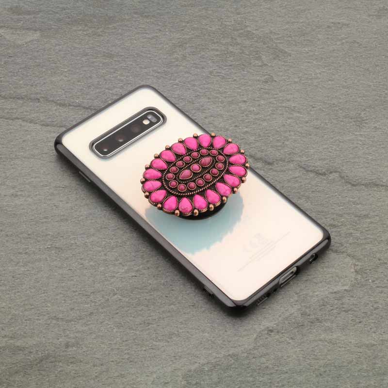 Natural Stone Concho Phone Grip and Stand - Image 2