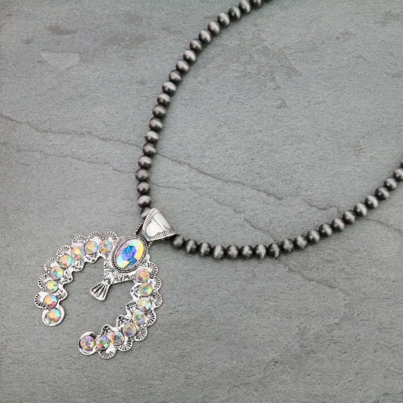 Western Squash Blossom Pendant Necklace
