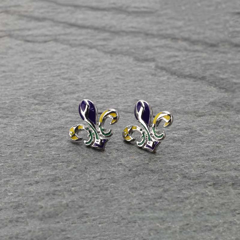 Fleur De Lis "Mardi Gras" Earrings
