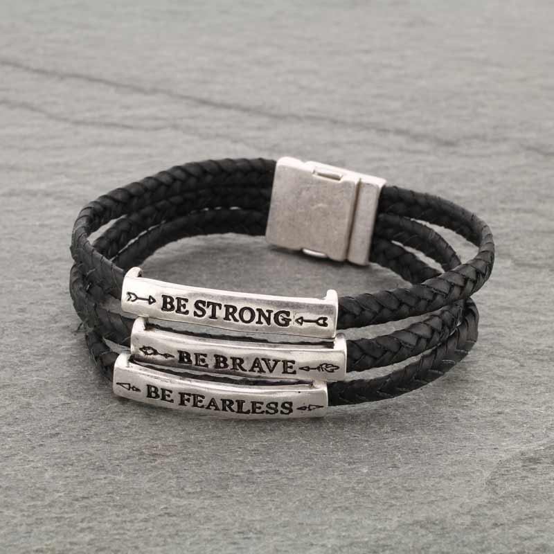 Inspiration with Leather Magnetic Bracelet - Image 2