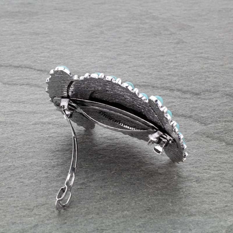 Western Turquoise Hair Barrette - Image 3