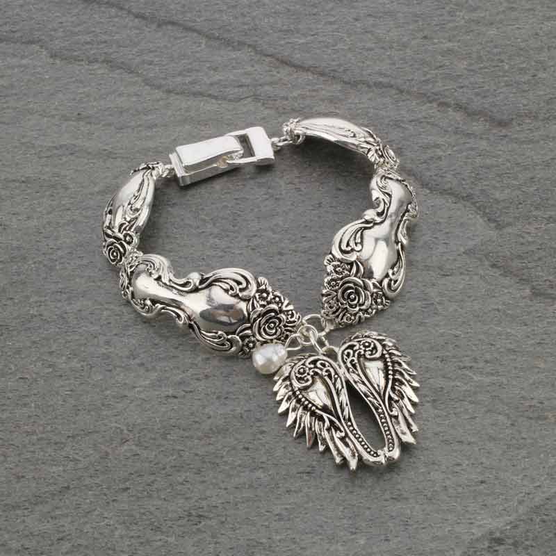Spoon Design with Angel Wing Magnetic Bracelet