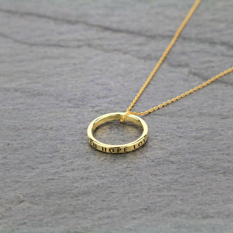 "FAITH HOPE LOVE" Fashion Necklace