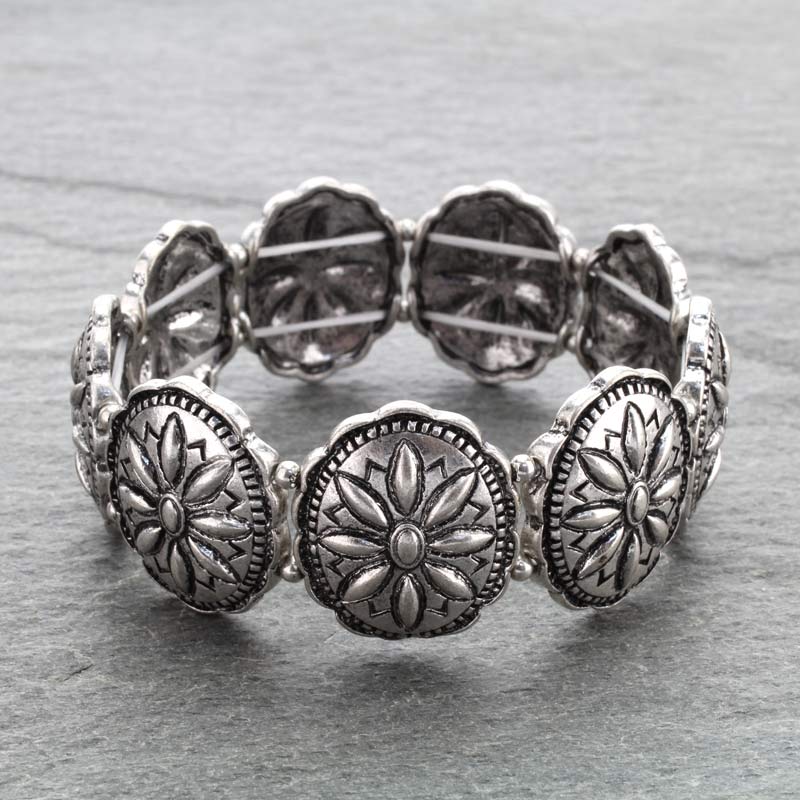 Western Concho Stretch Bracelet