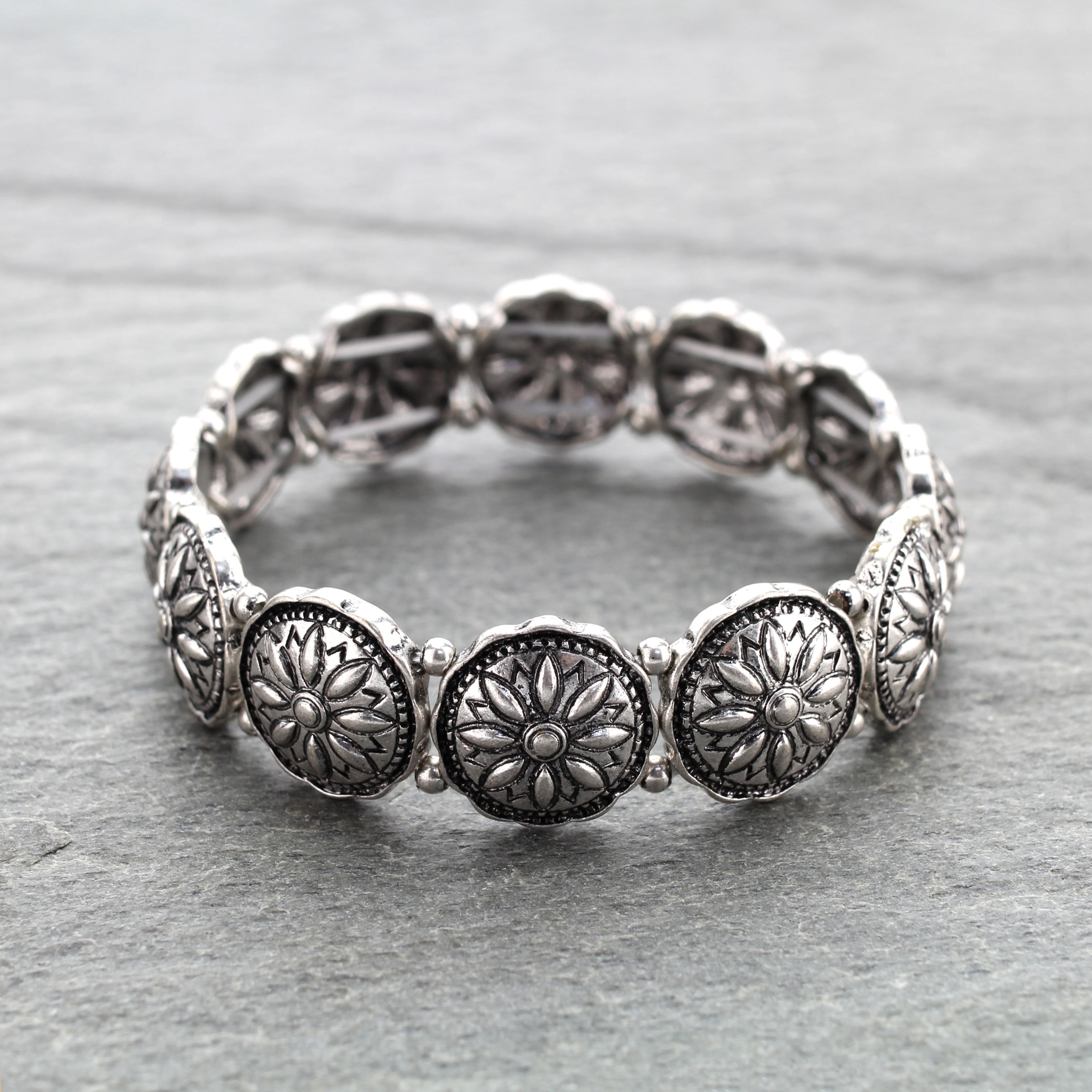 Western Concho Stretch Bracelet