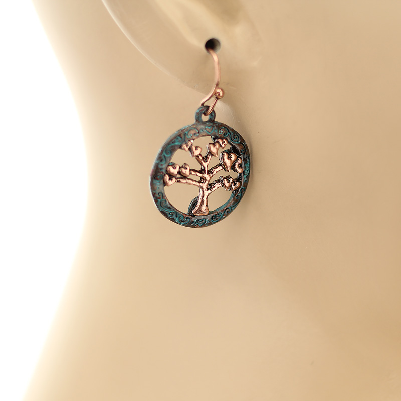 Western Tree Fish Hook Earrings - Image 2