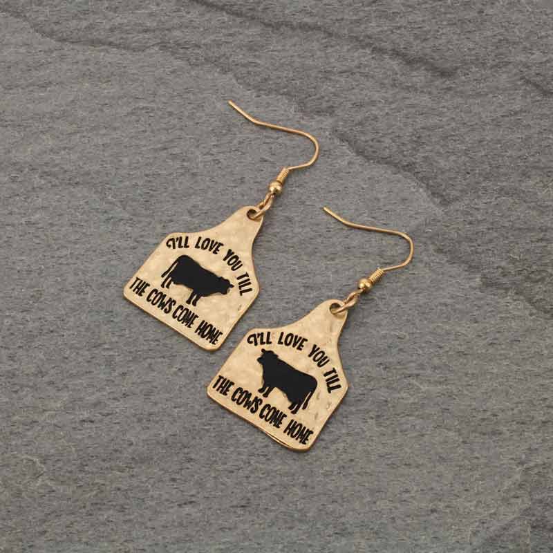 "Till The Cows come Home" Fish Hook Earrings