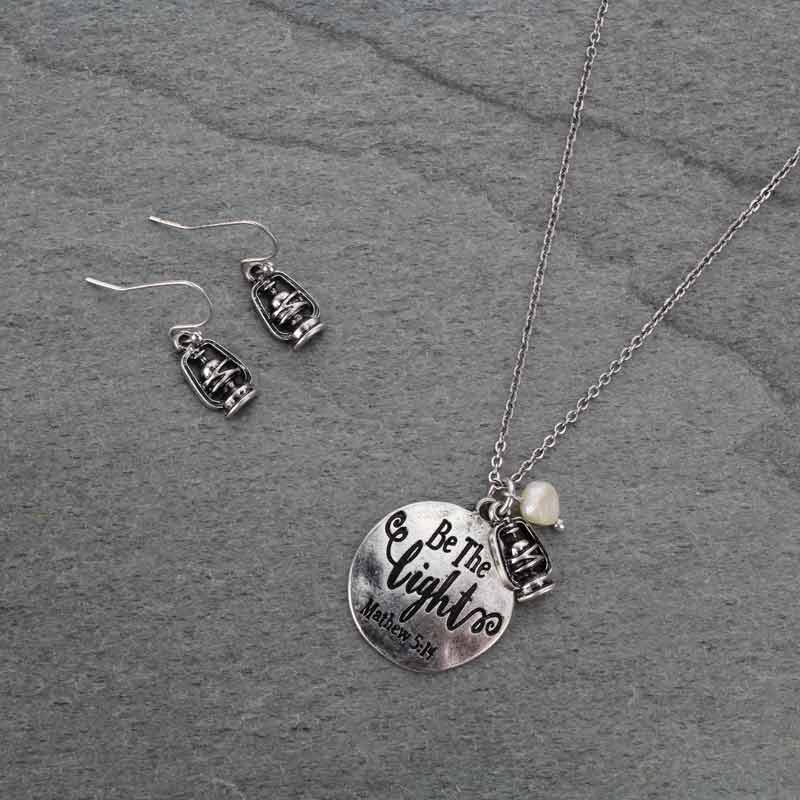 "BE THE LIGHT" Necklace Set