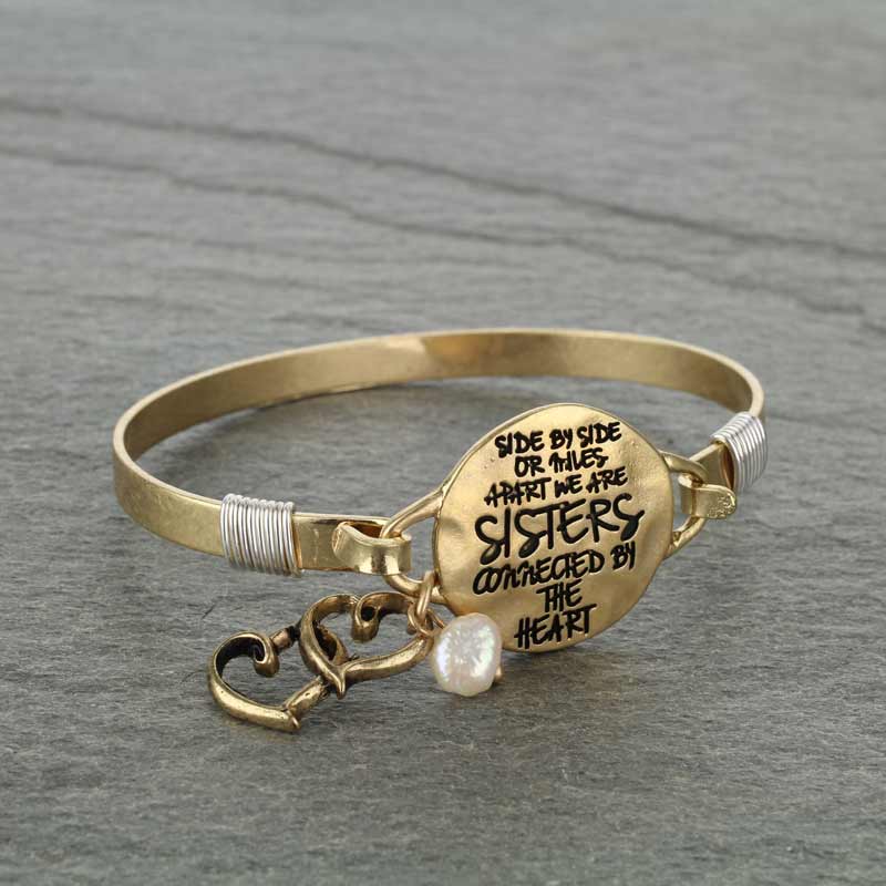 "SISTERS" Wire Bracelet - Image 2