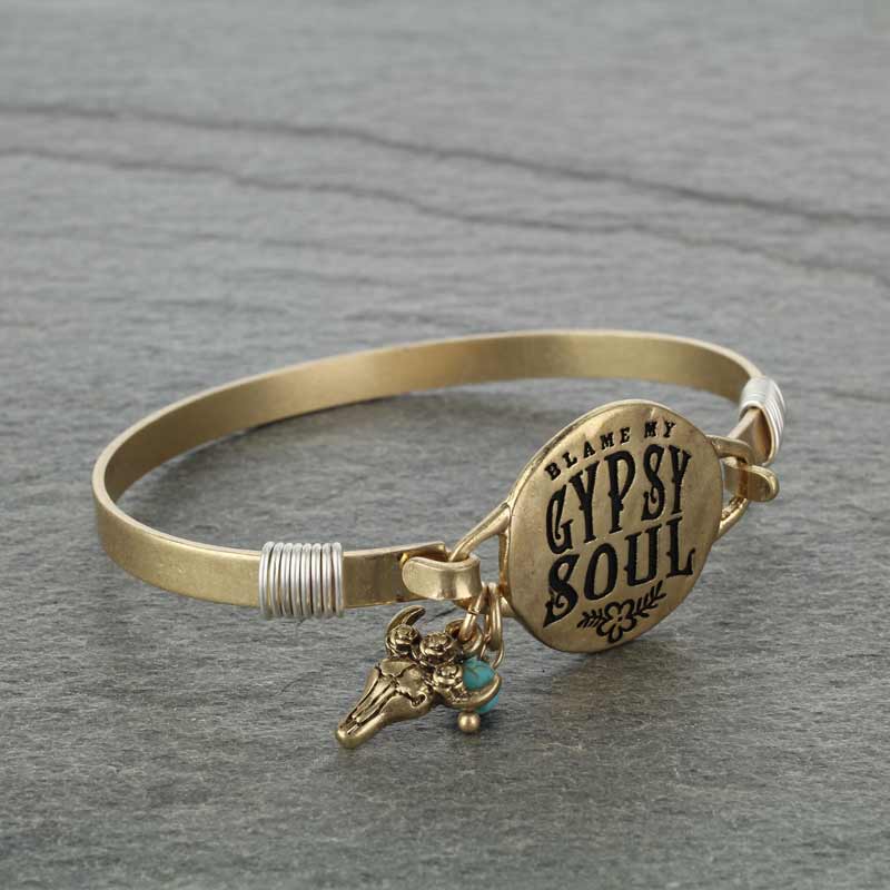 "BLAME MY GYPSY SOUL" Wire Bracelet - Image 2