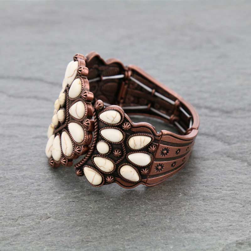 Western Style Stone Stretch Bracelet - Image 2