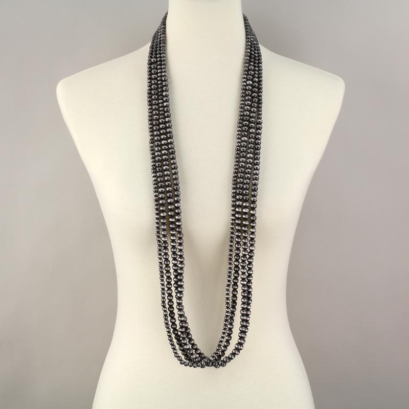 43" Western Navajo Style Pearl Necklace Set - Image 2