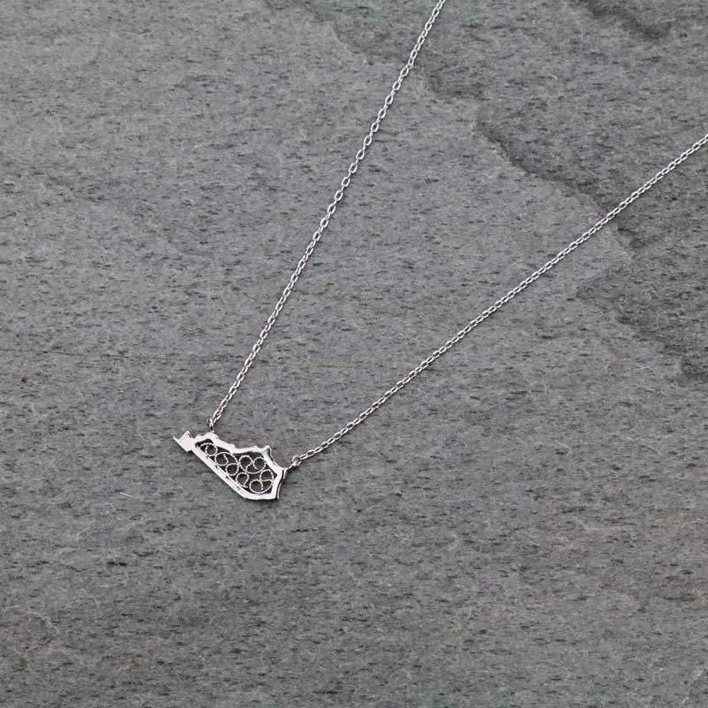 Brass Kentucky Map Necklace