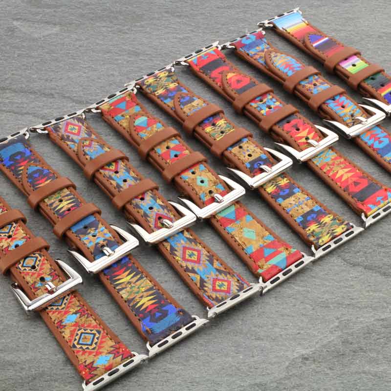 Western Navajo Style Pattern Apple Watch Band - Image 6