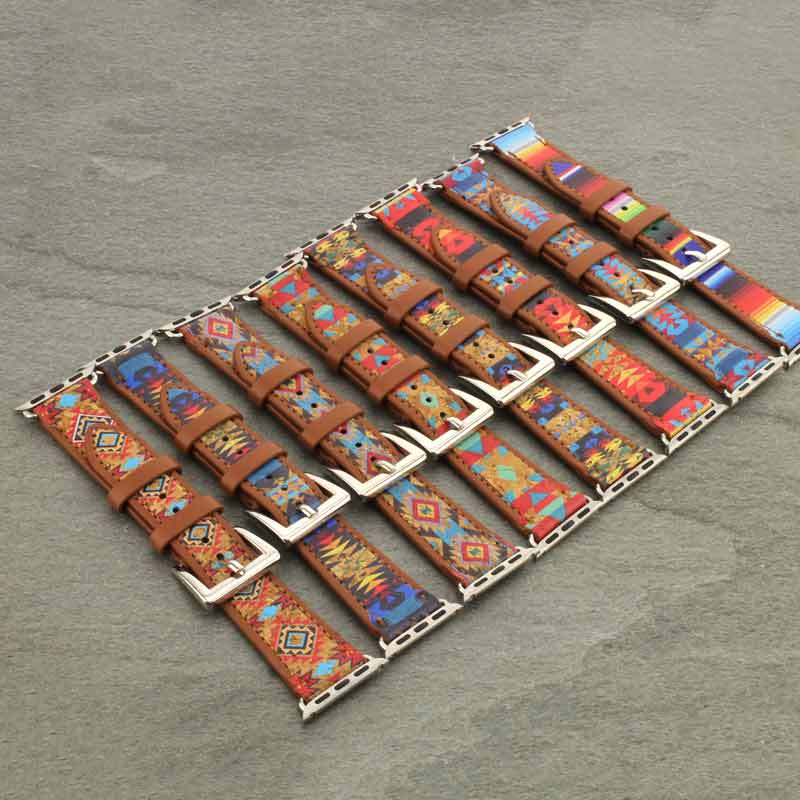 Western Navajo Style Pattern Apple Watch Band - Image 6