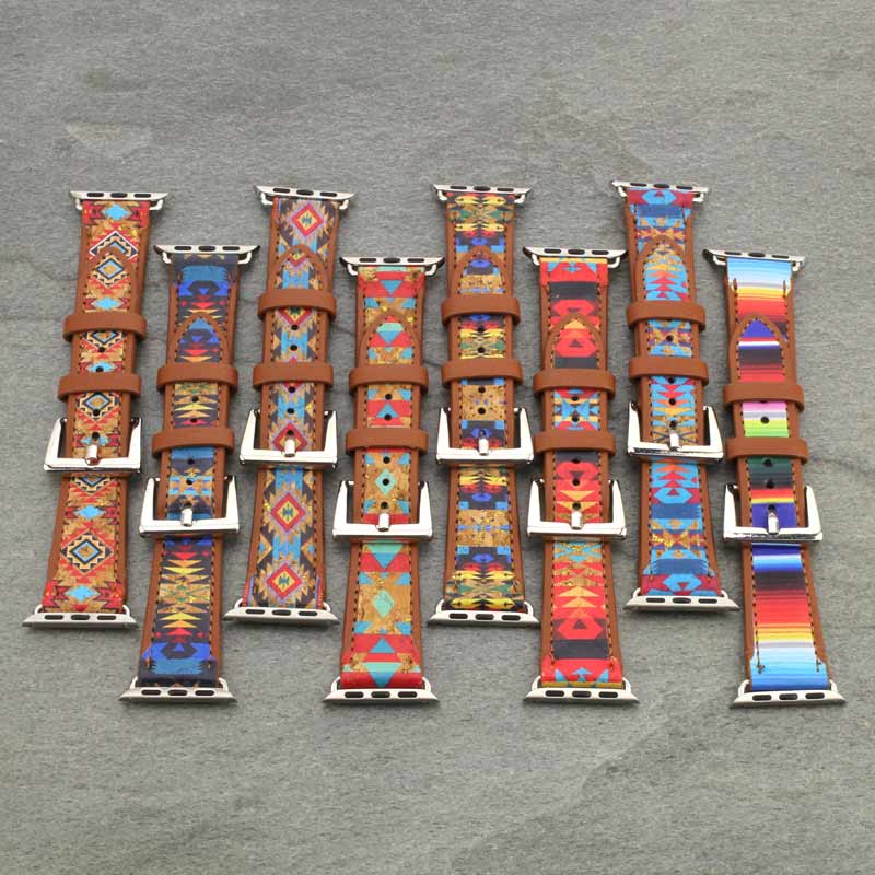 Western Navajo Style Pattern Apple Watch Band - Image 2