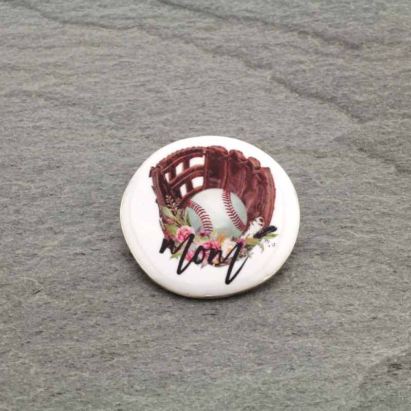 Western Baseball Mom Print Phone Grip Adhesive Charm