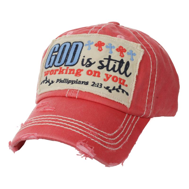 "PHILIPPIANS 2:13" Washed Cotton Vintage Ball Cap