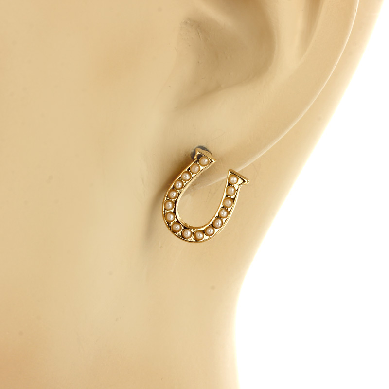 Horseshoe Post Earrings - Image 2