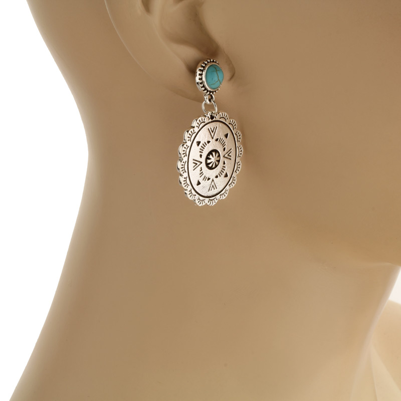 Boho Synthetic Natural Stone Earrings - Image 2
