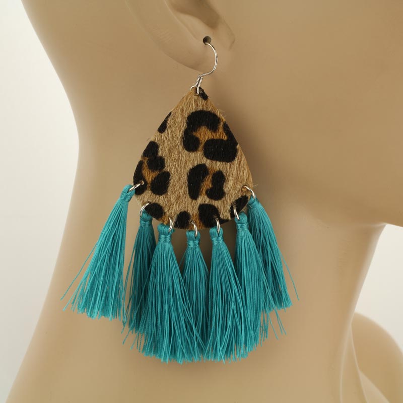 Tassel Fish Hook Earrings - Image 2