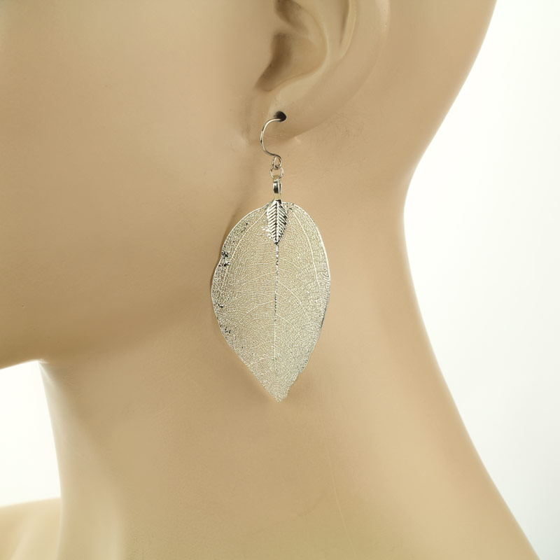 Aspen Leaf Fish Hook Earrings - Image 2