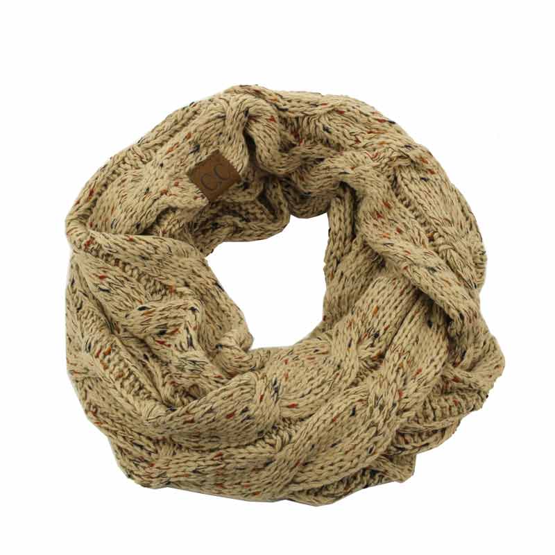 CC Cable Knit Confetti Infinity Scarf