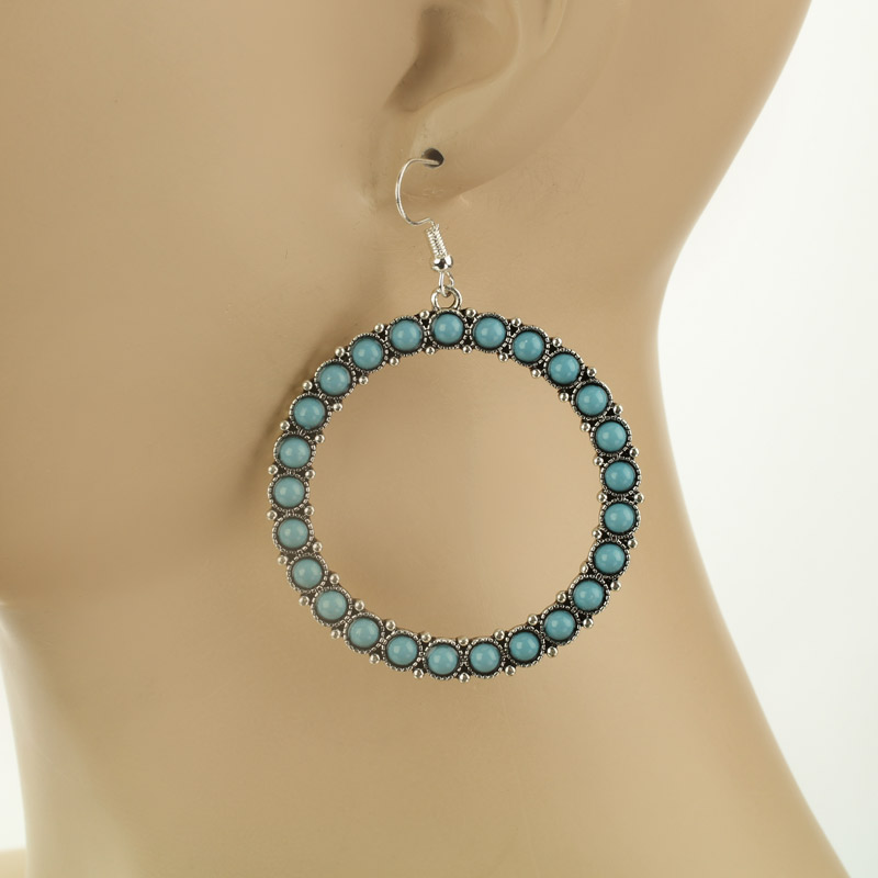 Navajo Style Hoop Earrings - Image 2